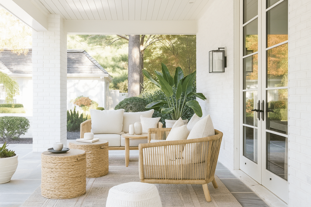 Neutral dream patio design